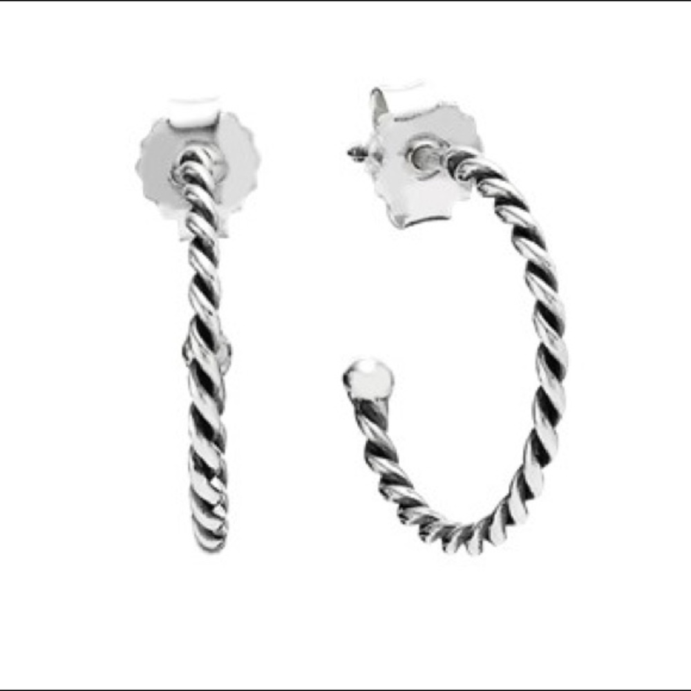 Authentic Pandora retired Small Twist Hoop